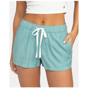 Roxy New Impossible Love Elastic Waist Shorts Blue Women's-Size L